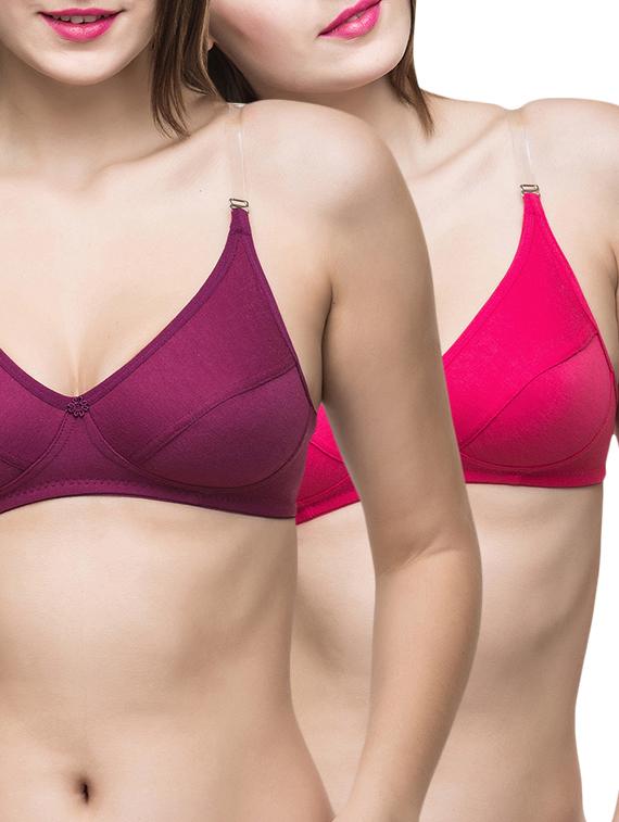 multi colored cotton regular bra combo - 13059588 - Zoom Image - 1