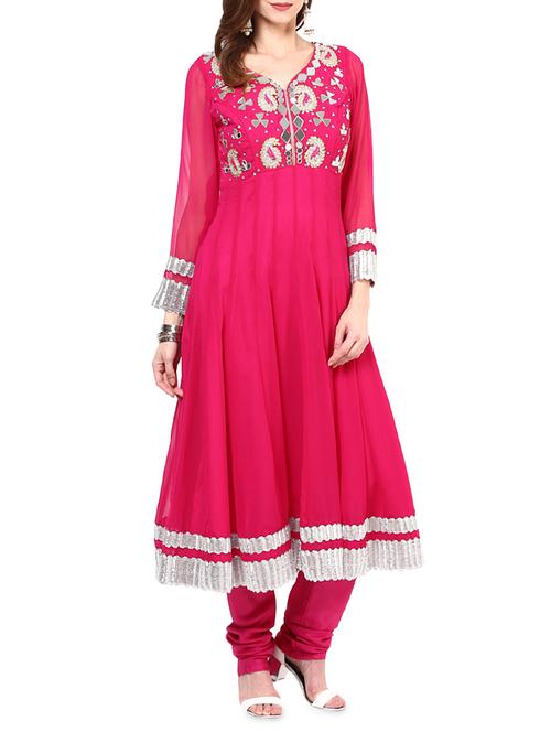 embroidered anarkali suit set - 1306054 - Standard Image - 1