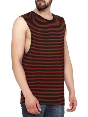 red cotton blend striped t-shirt - 13060863 - Standard Image - 2