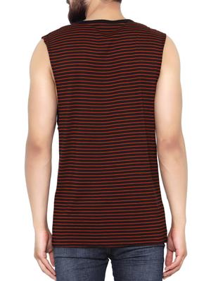 red cotton blend striped t-shirt - 13060863 - Standard Image - 3