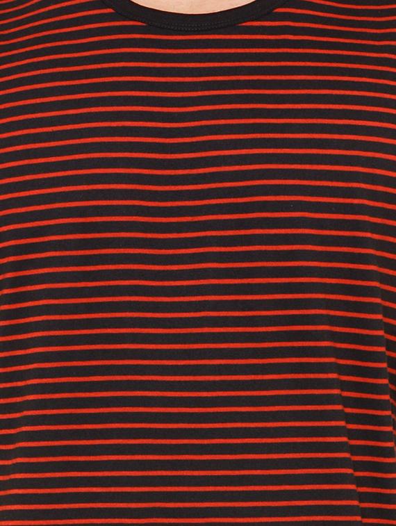 red cotton blend striped t-shirt - 13060863 - Zoom Image - 4