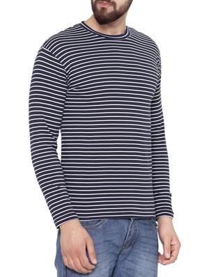 blue cotton striped t-shirt - 13060864 - Standard Image - 2