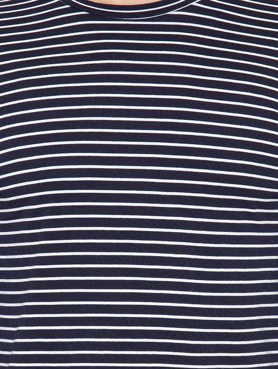 blue cotton striped t-shirt - 13060864 - Zoom Image - 4