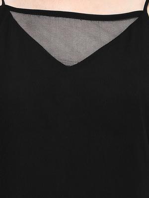 sheer detail solid camisole - 1306174 - Standard Image - 4