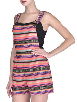 pink polyester printed romper - 1306514 - Standard Image - 2