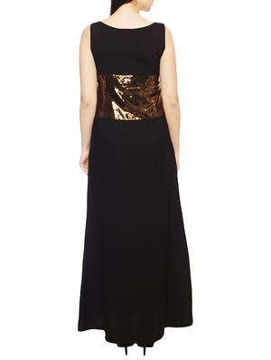 black sequined crepe gown dress - 13069973 - Standard Image - 3