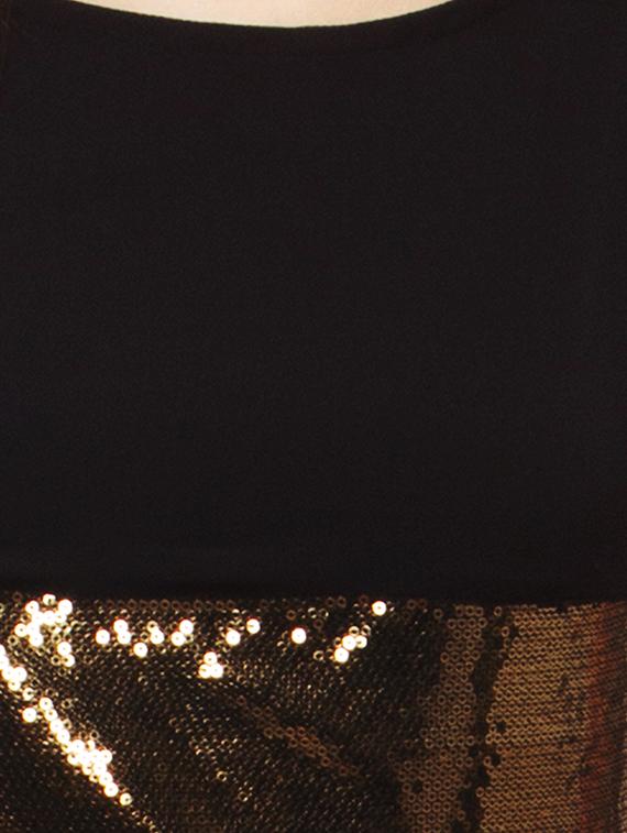 black sequined crepe gown dress - 13069973 - Zoom Image - 4