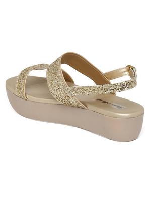 gold platforms wedge - 13070427 - Standard Image - 3