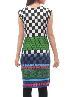 checkered straight kurti - 13070922 - Standard Image - 2