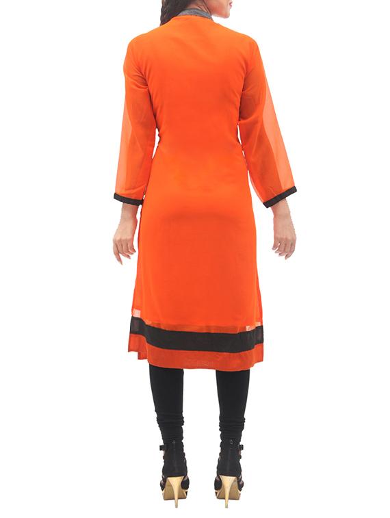printed straight kurta - 13070936 - Zoom Image - 2