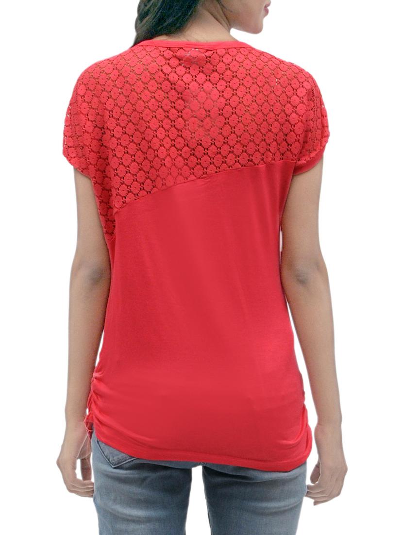 red cotton regular top - 13070947 - Zoom Image - 2