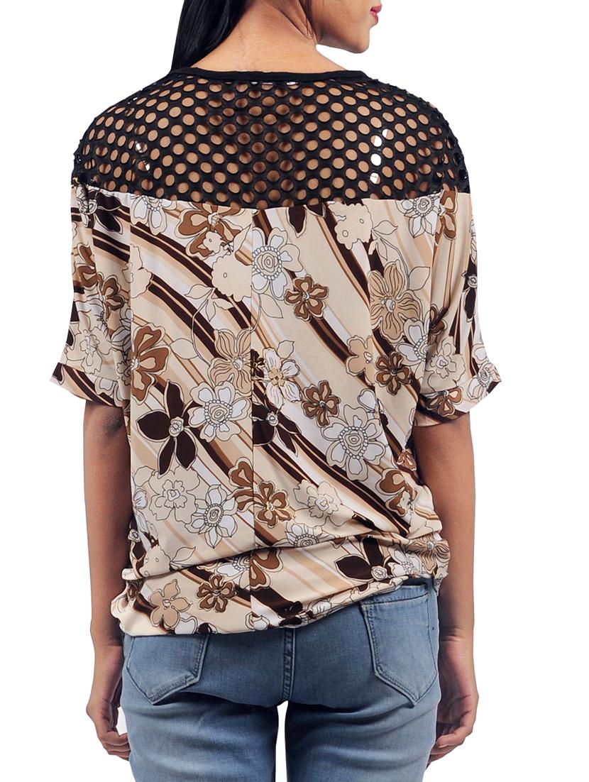 beige printed top - 13070956 - Zoom Image - 2