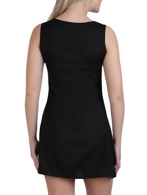 black rayon sheath dress - 13073514 - Standard Image - 3