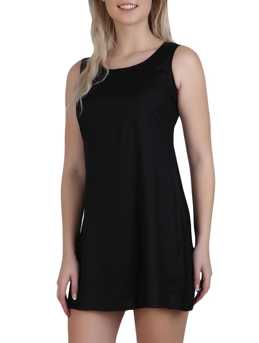 black rayon sheath dress - 13073514 - Zoom Image - 2