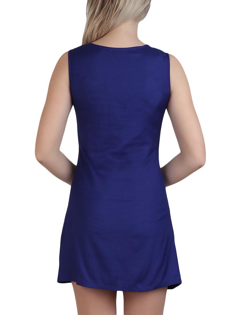 dark blue rayon dress - 13073516 - Zoom Image - 3
