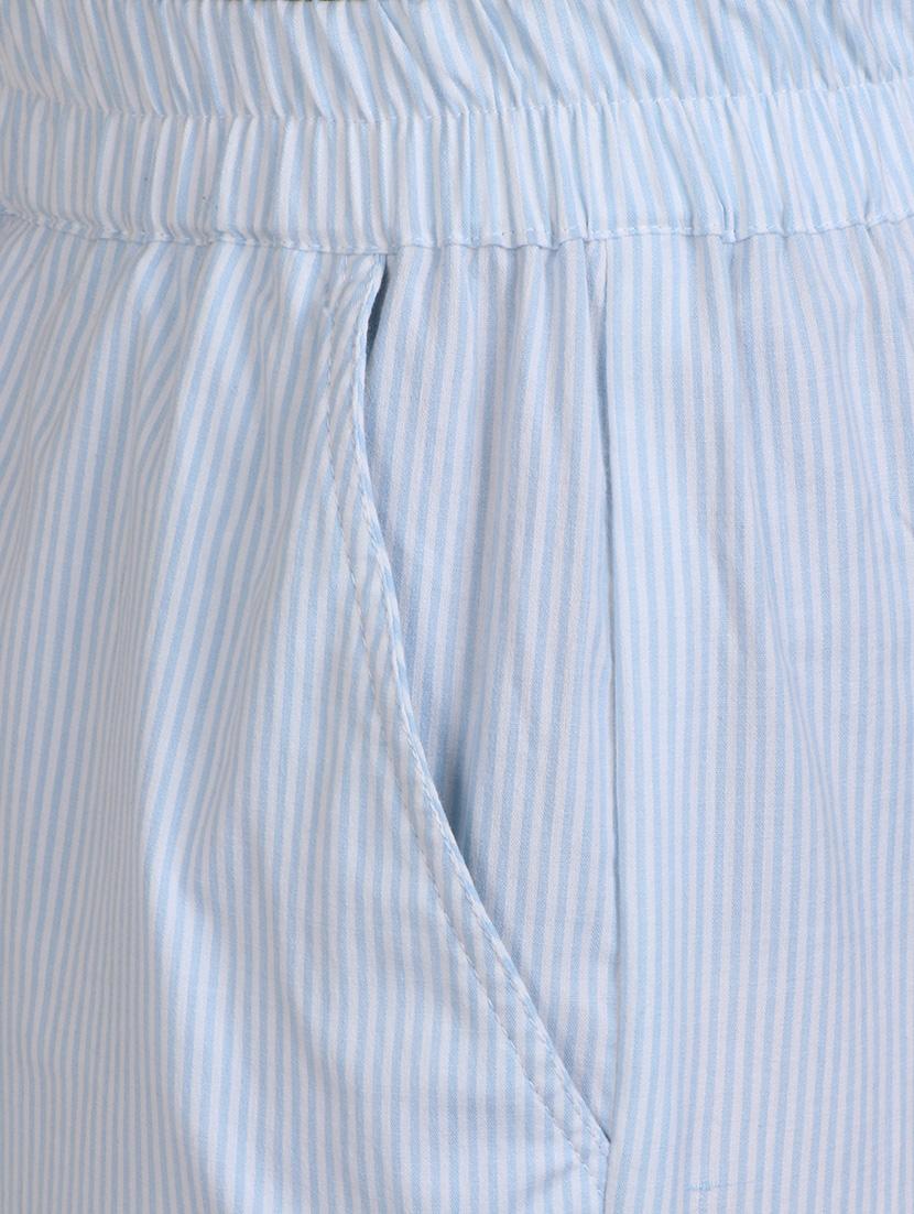 blue cotton flat front trouser - 13073556 - Zoom Image - 4