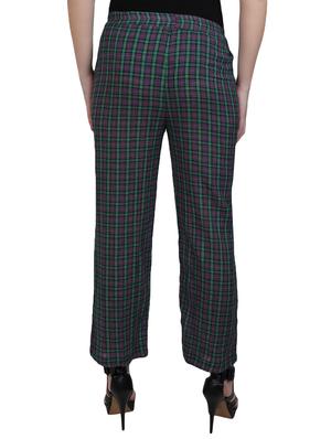 multicolored cotton flat front trouser - 13073557 - Standard Image - 3