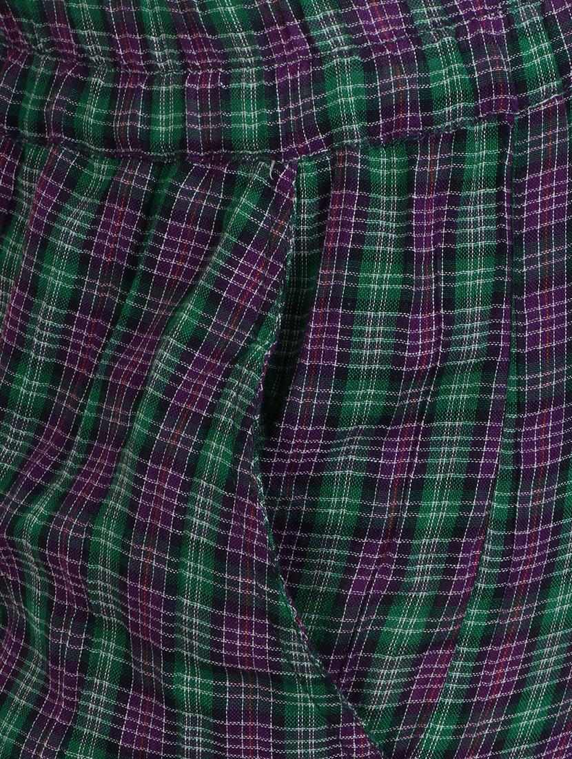 multicolored cotton flat front trouser - 13073557 - Zoom Image - 4