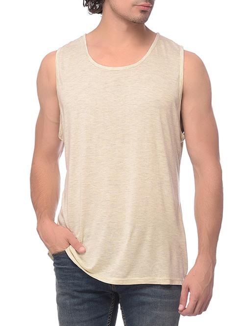 solid beige cotton t-shirt - 13076032 - Standard Image - 1