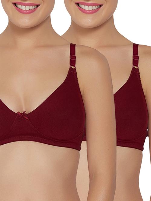 set of 2 bow patch solid bra - 13076101 - Standard Image - 1