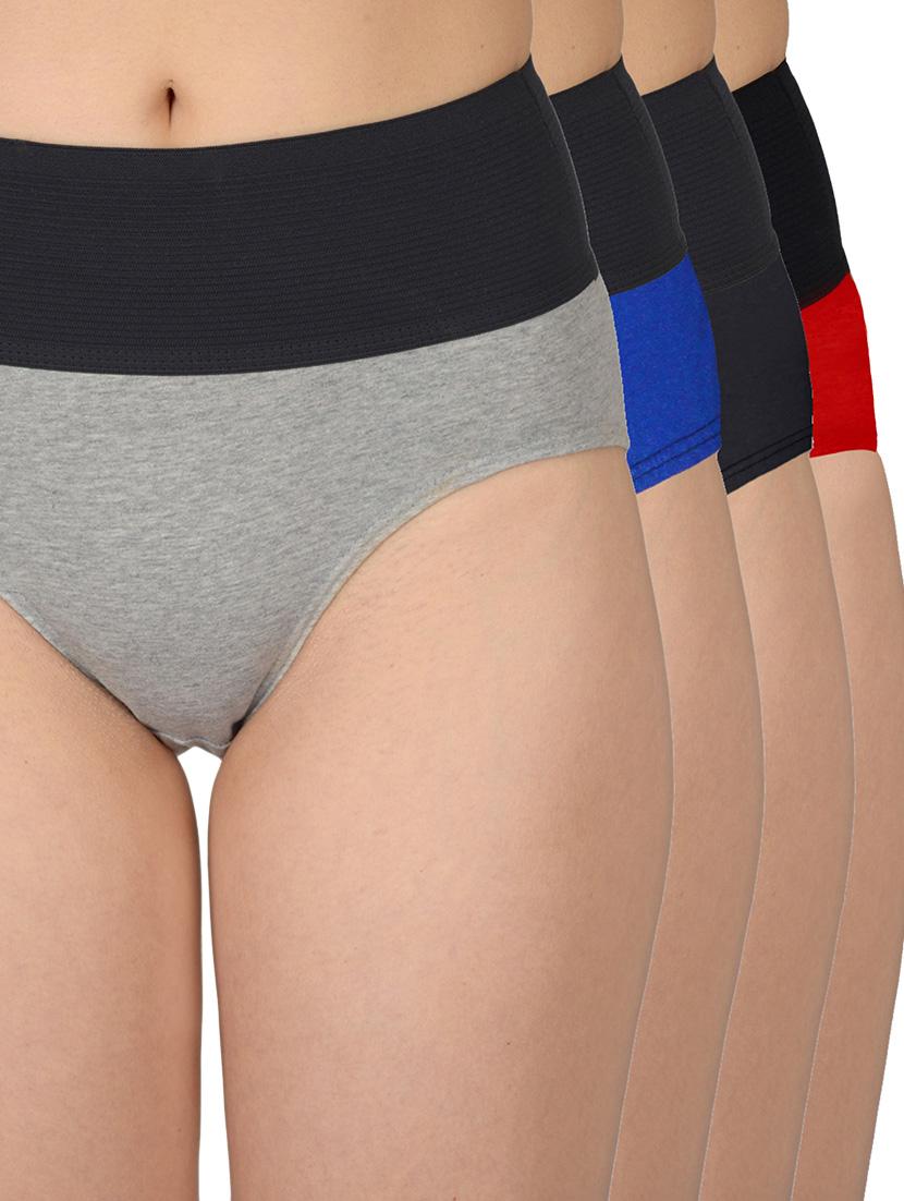 set of 4 multicolored cotton panties