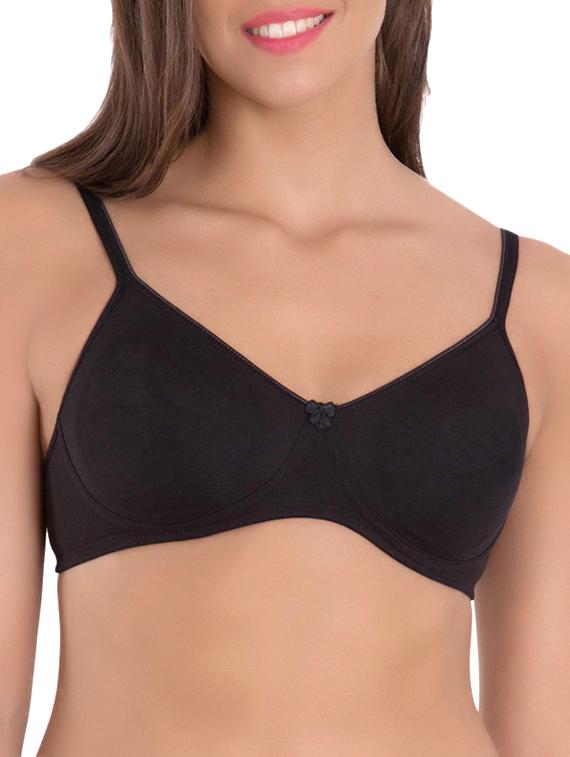 black cotton regular bra - 13084606 - Zoom Image - 1