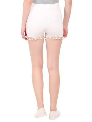 solid white short - 13087360 - Standard Image - 3