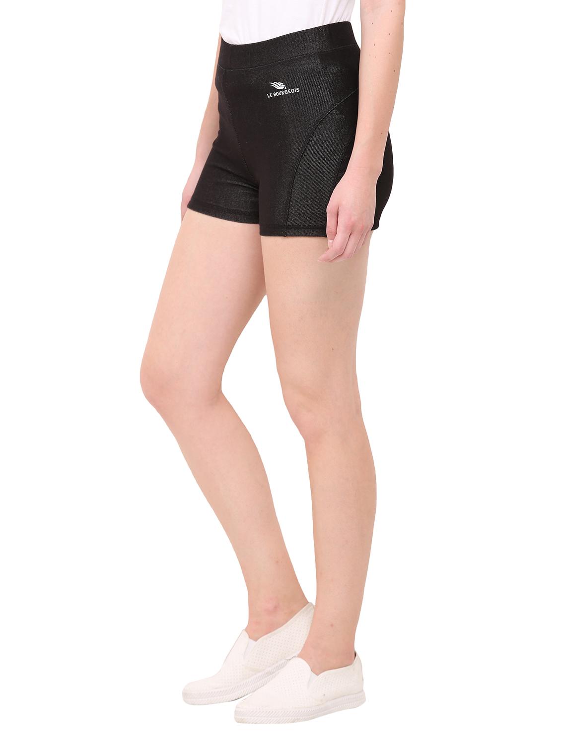 black polyester short - 13087363 - Zoom Image - 2