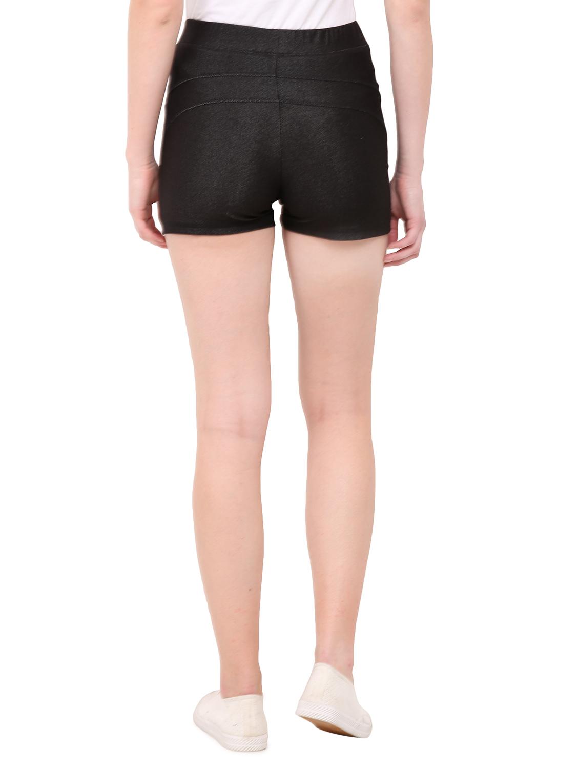 black polyester short - 13087363 - Zoom Image - 3