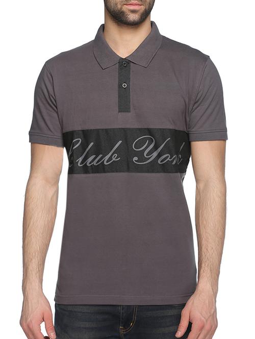 grey cotton printed t-shirt - 13099434 - Standard Image - 1