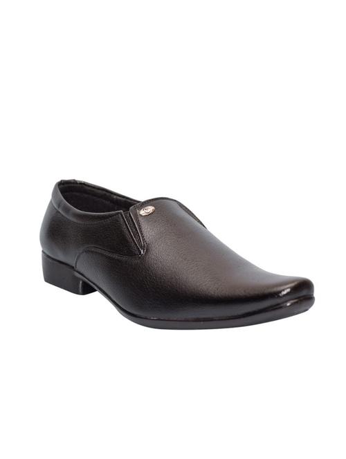 black leatherette formal slip on - 13113158 - Very Small Image - 1