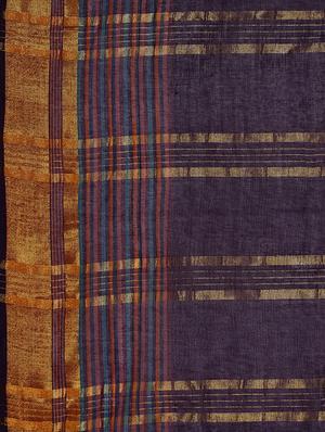 purple cotton pochampalli saree - 13117861 - Standard Image - 3