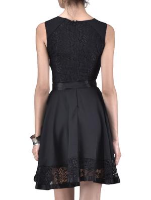 black polyester fit and flare dress - 1311788 - Standard Image - 3