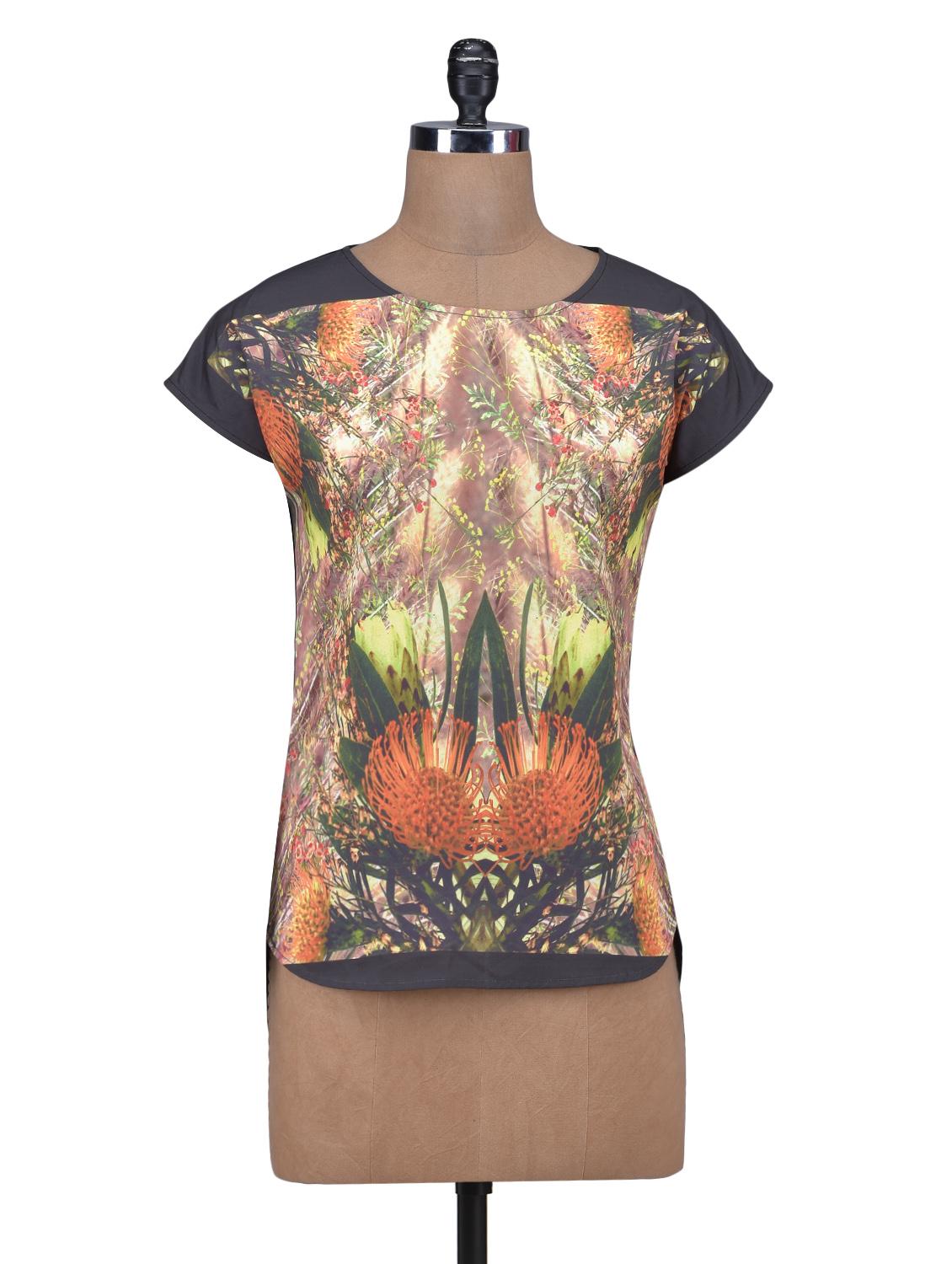 boat neck graphic tee - 1312010 - Zoom Image - 1