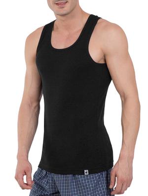 black cotton blend vest - 13120648 - Standard Image - 2