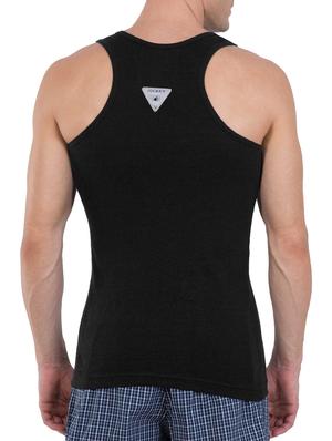 black cotton blend vest - 13120648 - Standard Image - 3
