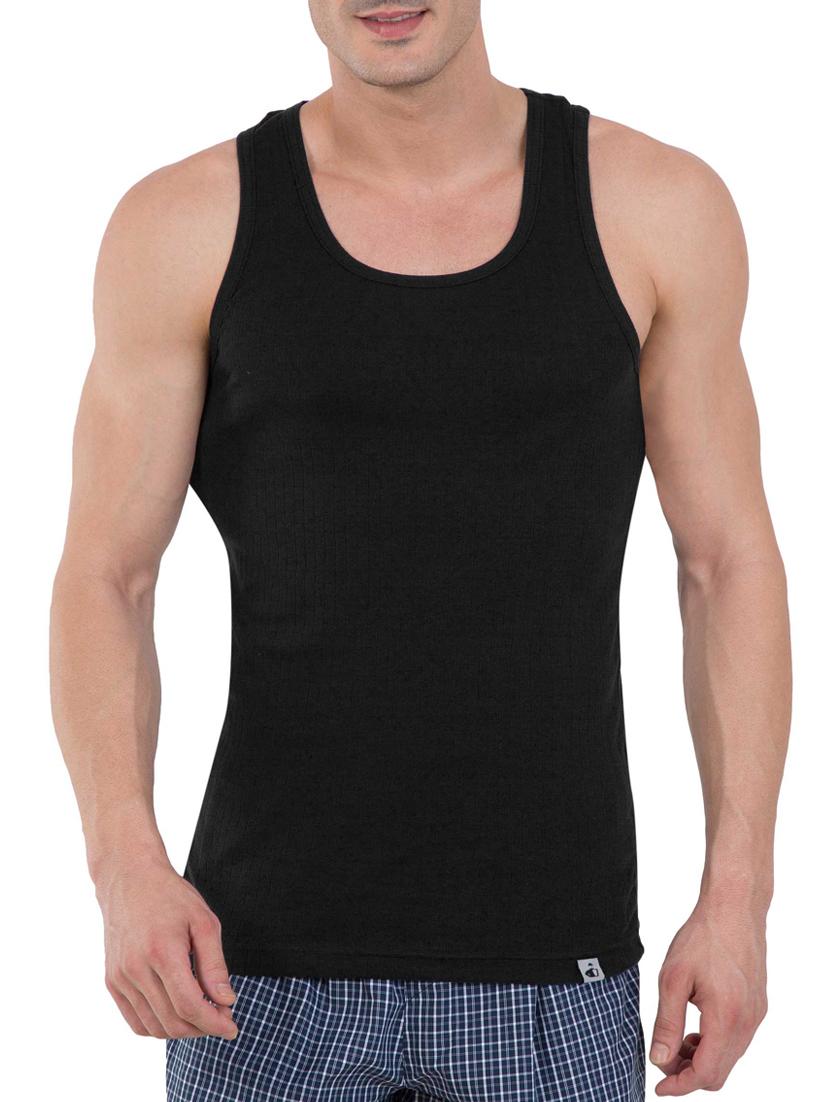 black cotton blend vest - 13120648 - Zoom Image - 1
