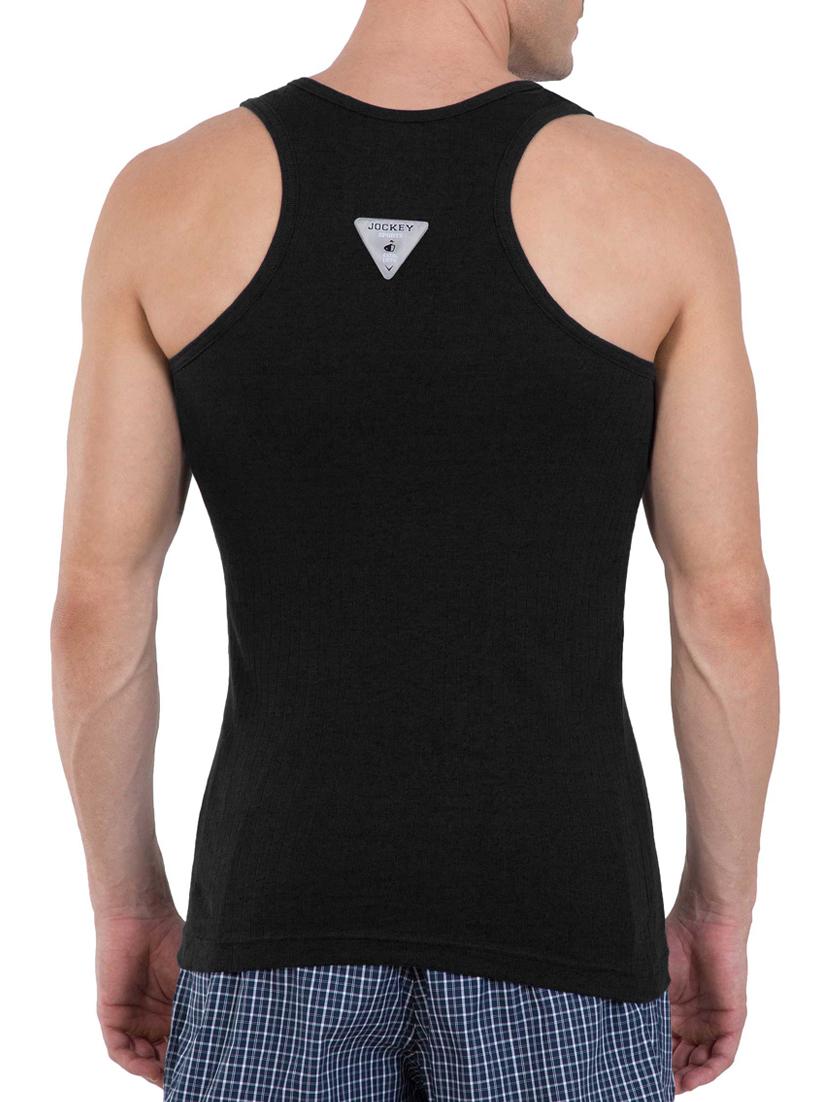 black cotton blend vest - 13120648 - Zoom Image - 3