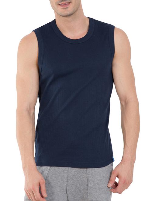 navy cotton vest - 13120660 - Standard Image - 1
