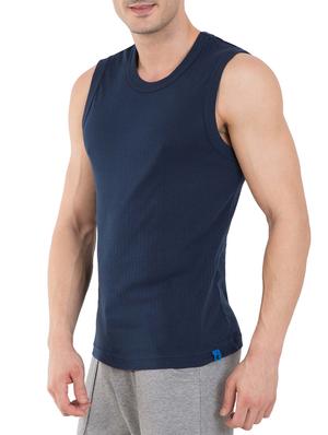 navy cotton blend vest - 13120660 - Standard Image - 2