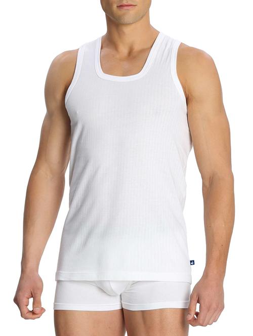 white cotton blend vest - 13120712 - Standard Image - 1