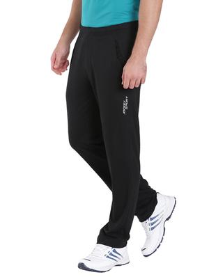 black cotton full length track pant - 13120742 - Standard Image - 2