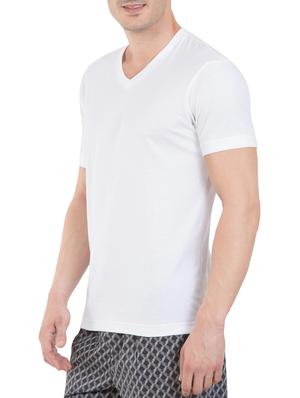 white solid t-shirt - 13120754 - Standard Image - 2
