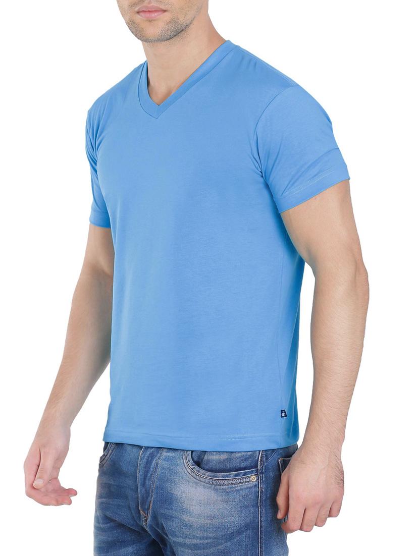blue cotton tshirt - 13120770 - Zoom Image - 2