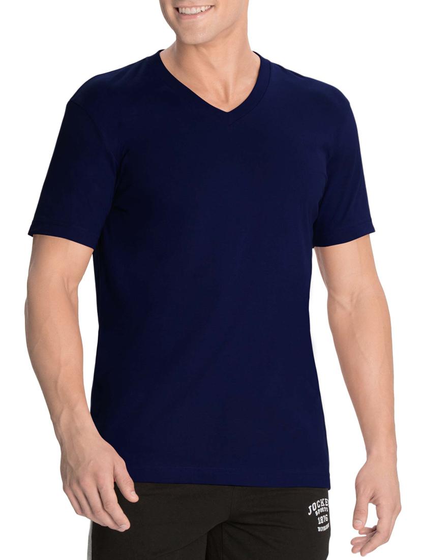 navy blue cotton tshirt - 13120775 - Zoom Image - 1