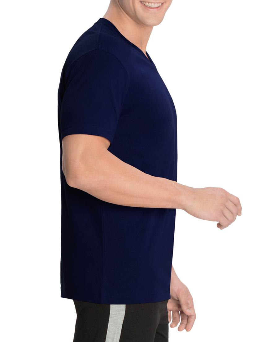 navy blue cotton tshirt - 13120775 - Zoom Image - 2