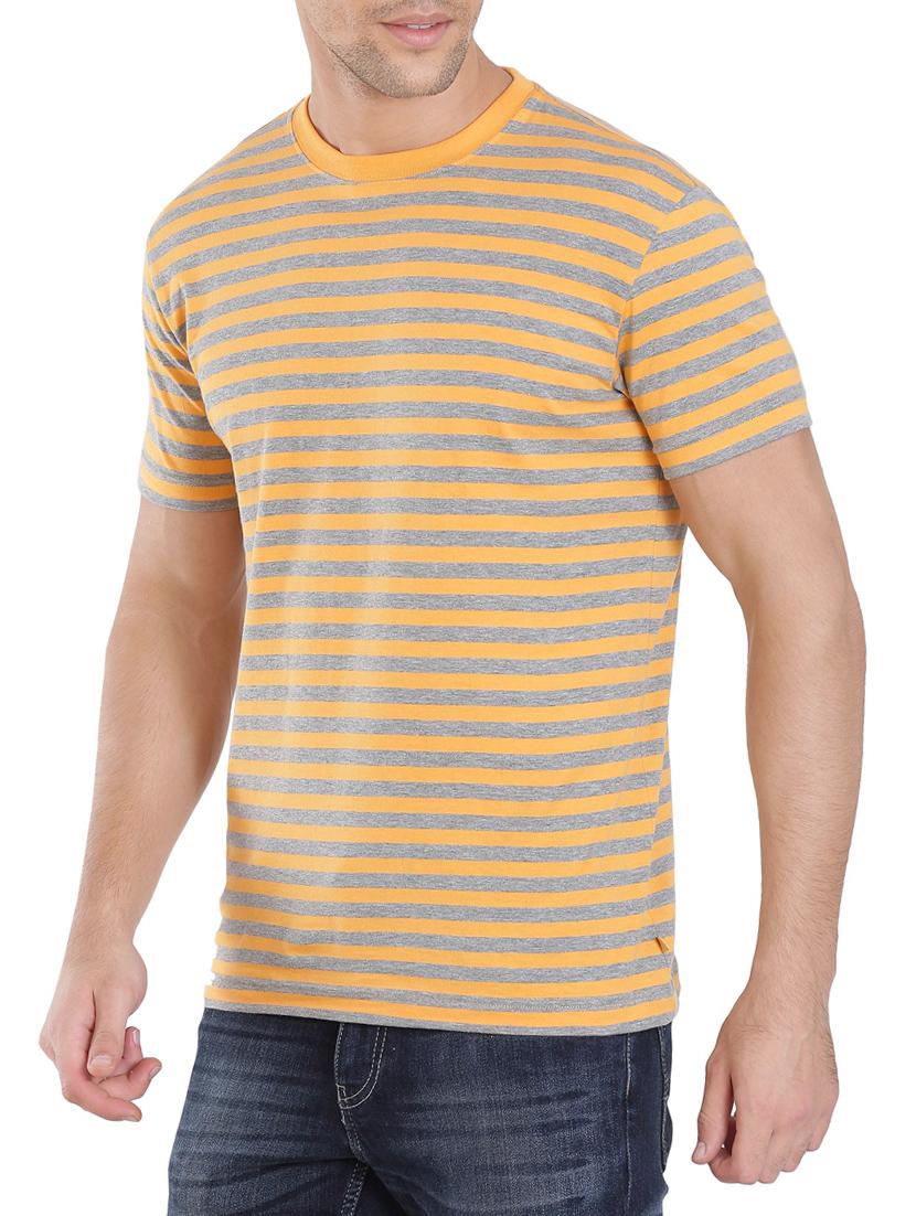 yellow cotton striped t-shirt - 13120797 - Zoom Image - 2