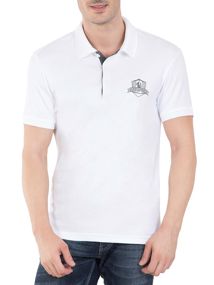 white cotton polo tshirt - 13120819 - Zoom Image - 1
