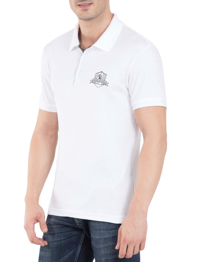 white cotton polo tshirt - 13120819 - Zoom Image - 2