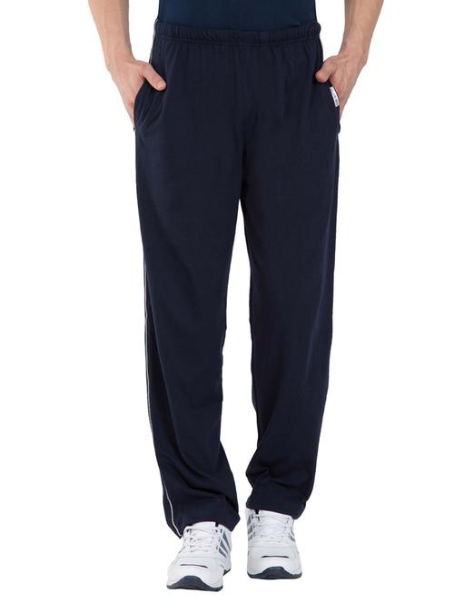 navy blue cotton full length track pant - 13121367 - Very Small Image - 1
